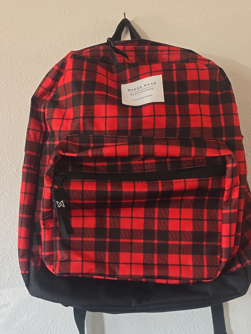 Maker Wead Red Buffalo Checkered Backpack